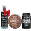 Viking Revolution Sea Salt Spray for Hair Men (8fl oz), Matte Sandalwood Hair Clay (2 oz) and Hair Styling Powder for Men (1oz) - Men Hair Styling Kit - The Ultimate Trio for Texture, Volume, and Hold view 1