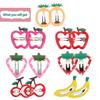 14Pcs Hair Clips Barrettes, Lovely Fruit Printed Pattern Metal Snap Hair Clips view 2