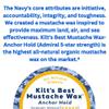 Kilt Beard Co.- Anchor Hold Mustache Wax- Extreme Hold for Competition & Precision Styling- Non-Sticky, High Heat Tolerance- Unscented, All-Natural & Organic- Beeswax & Carnauba Wax view 4