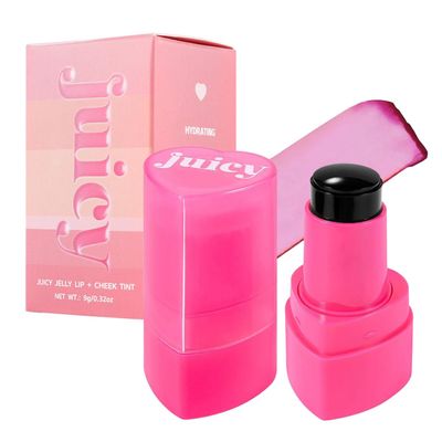 Cooling Water Jelly Tint StickMulti-Use Juicy Love Blush, 3-In-1cheek Blush & Eyeshadow & Lip Tinted Long-Lasting Moisture StickBouncy Jelly TextureCreates A Moist Watercolor Effect (#02, 0.32oz)