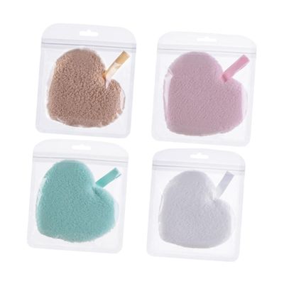 Makeup Removal Sponge 4Pcs Heart Shaped Facial Cleansing Tool