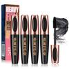 4D Silk Fiber Lash Mascara, Voluminous Fiber Mascara Waterproof & Smudge-Proof Long-Lasting 24 Hours No Flaking Longer Thicker Eyelashes, No Clumping, Extension Stays On All Day (4Packs) view 1