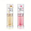 2pcs Peach Honey Lip Gloss, Moisturizing Lip Essence, Plumping Lip Oil Crystal Jelly Lip Oil Balm, Long-Lasting Nourishing Vitamin E Lip Glow Oil Non-Stick Fresh Texture Lip Care Liquid view 1