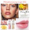 2pcs Peach Honey Lip Gloss, Moisturizing Lip Essence, Plumping Lip Oil Crystal Jelly Lip Oil Balm, Long-Lasting Nourishing Vitamin E Lip Glow Oil Non-Stick Fresh Texture Lip Care Liquid view 2