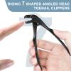 2025 Long Handle Toenail Clippers for Seniors, Angled Head Very Sharp Nail Clippers with Wide Opening for Men Wome, Toenail Clipper with Catcher for Thick Toenails and Fingernails view 4