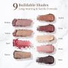 Color Nymph Naked Eyeshadow & Blush Palette SetHighly Pigmented Blush Highlighter Bronzer Makeup PalettesTravel Friendly Shimmer Powder Face Pallet view 3