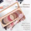 Color Nymph Naked Eyeshadow & Blush Palette SetHighly Pigmented Blush Highlighter Bronzer Makeup PalettesTravel Friendly Shimmer Powder Face Pallet view 4