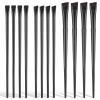 12 Pcs Angled Eyebrow Eyeliner Brush Set Flat Eyeliner Brush Ultra Thin Precision Eyeliners Makeup Brushes Set Synthetic Bristles Eye Makeup Tool view 1