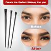 12 Pcs Angled Eyebrow Eyeliner Brush Set Flat Eyeliner Brush Ultra Thin Precision Eyeliners Makeup Brushes Set Synthetic Bristles Eye Makeup Tool view 3
