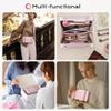 BYOOTIQUE Mini Suitcase Crossbody Bag Portable Hard Shell Aluminum with Adjustable Strap for Makeup Artist, Pink view 3