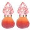 Beaupretty 2pcs Nail Art Dusting Brush Diamond Shape Powder Brush for Makeup Nail Art Efficient Dust Collector for Women Design view 1