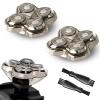 OXSITO 2Pack Pro 4 Shaver Replacement Heads for Gold PRO, Silver PRO, Platinum PRO, Butterfly Kiss PRO Head Shavers, Floating 4 Heads for a Fast, Close and Smooth Shave. view 1