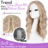 Eawwii Honey Blonde Mix Platinum Blonde Short Wavy Wig for Women Lace Hairline Bob Style Synthetic Heat Resistant - Natural Appearance for Everyday Hairstyle 18 Inch view 2