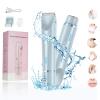 2 in 1 Electric Lady Shaver, 2025 Best Bikini Trimmer for Women, Wet and Dry Use Body Trimmer for Bikini Underarm Leg Arm Body Face, Dual Head Groomer, Body Grooming Tool (Blue) view 1