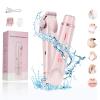2 in 1 Electric Lady Shaver, 2025 Best Bikini Trimmer for Women, Wet and Dry Use Body Trimmer for Bikini Underarm Leg Arm Body Face, Dual Head Groomer, Body Grooming Tool (Pink) view 1