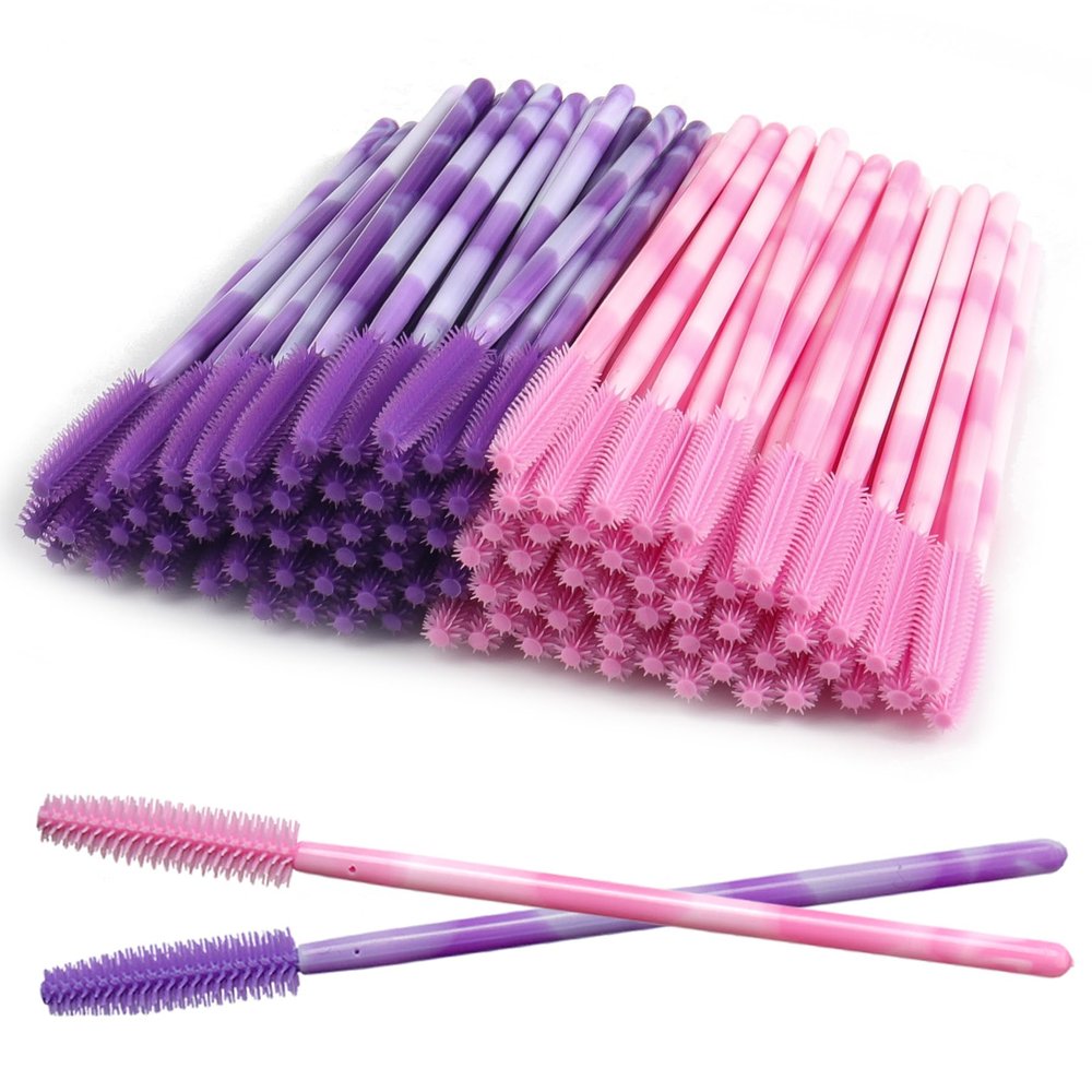 Disposable Silicone Eyelash Mascara Brushes Wands Applicator Eyebrow Brush Makeup Tool Kit Set Tool Bulk