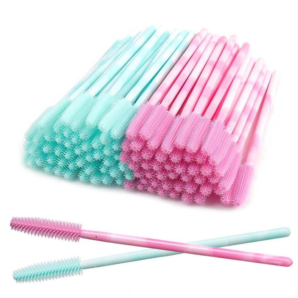 Disposable Silicone Eyelash Mascara Brushes Wands Applicator Eyebrow Brush Makeup Tool Kit Set Tool Bulk