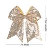 12-Color Jumbo Glitter Cheer Bow Clip  7 Sequin Hair Bow for Girls, Perfect for Softball, Uniforms, Christmas, Halloween, and Special Occasions view 3