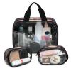 CNNINGYI Clear Makeup Bag 3 Pieces Hedgehog Toiletry Bag Portable Cosmetic Pouch Travel Organizer Water-resistant Translucent Cosmetic Bags with Hedgehog Heart view 1