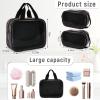 CNNINGYI Clear Makeup Bag 3 Pieces Hedgehog Toiletry Bag Portable Cosmetic Pouch Travel Organizer Water-resistant Translucent Cosmetic Bags with Hedgehog Heart view 2
