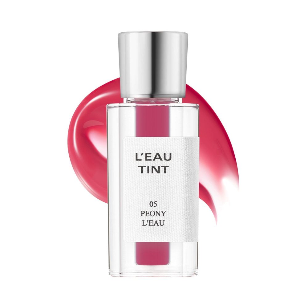 BBIA LEAU Tint Glossy & Glow Lip Stain Watery Lip Tint Non-Sticky High Shine Finish Long-lasting Moisturizing Lightweight Natural Daily Use Vegan Korean Makeup (05 PEONY L'EAU - MINI)