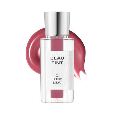 BBIA LEAU Tint  Glossy & Glow Lip Stain Watery Lip Tint Non-Sticky High Shine Finish Long-lasting Moisturizing Lightweight Natural Daily Use Vegan Korean Makeup (02 FLEUR L'EAU - MINI)