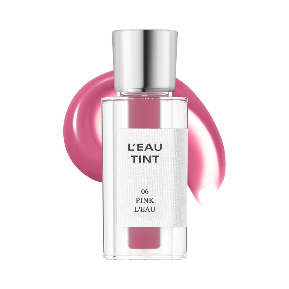 BBIA LEAU Tint  Glossy & Glow Lip Stain Watery Lip Tint Non-Sticky High Shine Finish Long-lasting Moisturizing Lightweight Natural Daily Use Vegan Korean Makeup (06 PINK L'EAU - MINI)