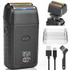 Foil Shaver for Men, Electric Razor with 2-Speed Settings, High-Speed Waterproof Dual Floating Blades for Close Shaving, Rechargeable with LED Display, Ideal for Face, Beard & Head Shaving view 1
