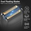 Foil Shaver for Men, Electric Razor with 2-Speed Settings, High-Speed Waterproof Dual Floating Blades for Close Shaving, Rechargeable with LED Display, Ideal for Face, Beard & Head Shaving view 4