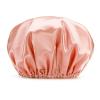 1pcs Double-layer Plain Color Shower Cap Waterproof Women's Kitchen Fume Cap Bathroom Head Cover Hair Accessories(Black) view 2