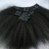 100% Brazilian Human Hair Afro Kinky Curly Clip in Hair Extension Remy Clip In Hair Clip ins 100g 7pcs for Black Woman Natural Color (14PCSAfro Kinky Curly, 12inch) view 4
