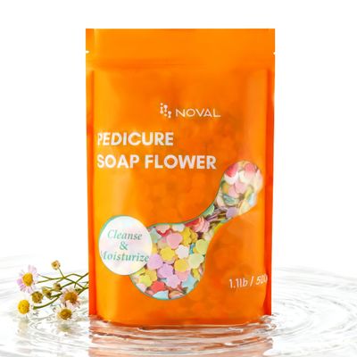 NOVAL Spa-Grade Quick-Dissolve Pedicure Soap Flower Sheets - 1.1lb Professional Foot Soak with Moisturizing & Exfoliating Formula for Home Salon Use