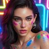 6 Shapes Holographic Body Glitter Gel Set, Pink Face & Body Glitter for Festival, Party, Cheer, Hair, Easy to Apply & Remove, Non-Sticky Sparkly Makeup for Bold Looks (Blue) view 3