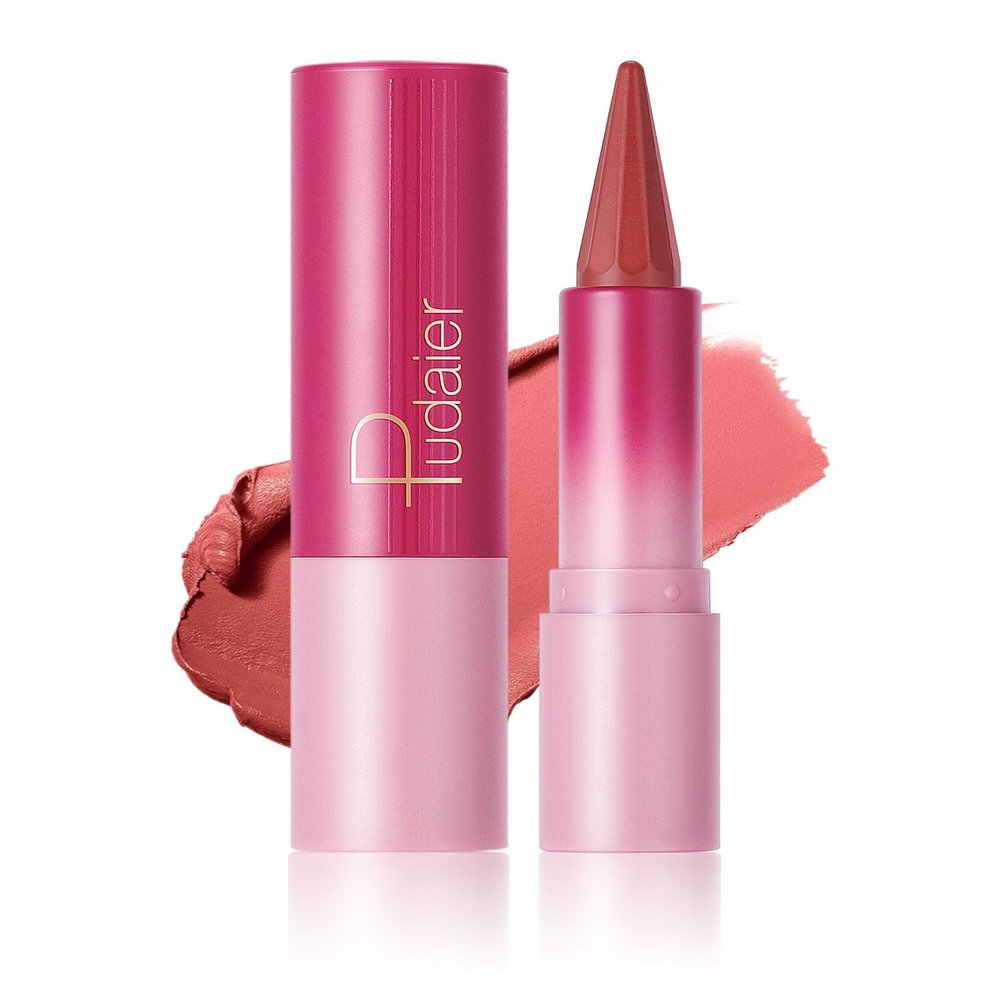 2-in-1 Gradient Matte Lip Liner and Lipstick, Long Lasting and High Pigmented Lipstick for Women with Gradual Ombre Effect, Precise Contouring, Easy-to-Use Crayon Form for Velvet Smooth Lip Makeup