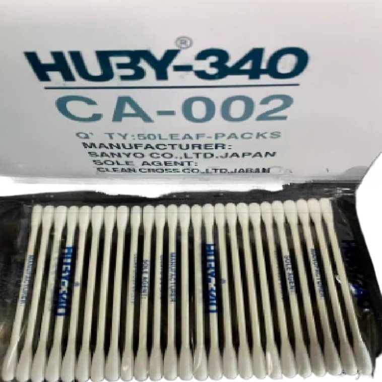A Box of /100 HUBYCA-002 Purifying cotton swabsIndustrial optical cleaning swabs
