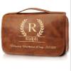 3-in-1 Extra Large Personalized Toiletry Bag For Men, Custom Engraved Leather Travel Organizer Bag, Engraved Name Waterproof Travel Kit & Gifts for Him Husband Father (Father's Day, Christmas) view 1