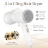 Dog Brush for Shedding, Professional 2-in-1 Pet Hair Dryer & Dog Grooming Brush with Removable Comb, Adjustable Temperature/Speed, Portable Brush for Dogs and Cats view 2