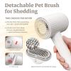 Dog Brush for Shedding, Professional 2-in-1 Pet Hair Dryer & Dog Grooming Brush with Removable Comb, Adjustable Temperature/Speed, Portable Brush for Dogs and Cats view 3