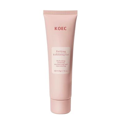 KOEC Purifying Exfoliating Gel, Moisturizing Deep Cleansing, Gentle Exfoliating Facial Cleanser for All Skin Types (Original Pink, 1PCS)