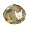 A Brood Of Chickens Shower Cap For Women Reusable Double Layers Bathing Bath Cap Hair Caps Waterproof Elastic Band Ladies Spa Salon Shower Hat Hair Caps view 1