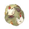 A Brood Of Chickens Shower Cap For Women Reusable Double Layers Bathing Bath Cap Hair Caps Waterproof Elastic Band Ladies Spa Salon Shower Hat Hair Caps view 2
