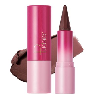 2-in-1 Gradient Matte Lip Liner and Lipstick, Long Lasting and High Pigmented Lipstick for Women with Gradual Ombre Effect, Precise Contouring, Easy-to-Use Crayon Form for Velvet Smooth Lip Makeup
