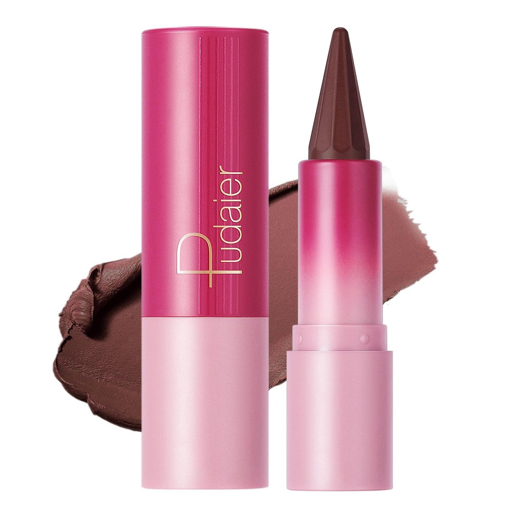 2-in-1 Gradient Matte Lip Liner and Lipstick, Long Lasting and High Pigmented Lipstick for Women with Gradual Ombre Effect, Precise Contouring, Easy-to-Use Crayon Form for Velvet Smooth Lip Makeup