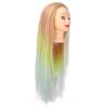 Orange Yellow Gradient Wig Hair Mannequin Head Hairdressing Styling Training Braiding Doll Head with Hair Pin view 2