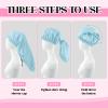 2 Pcs Large Shower Cap for Braids, Extra Long Shower Cap for Women Long Hair & Locs, Waterproof Hair Bonnets for Dreadlocks Drawstring Bath Caps for Women & Men (Pink, Light Blue) view 4