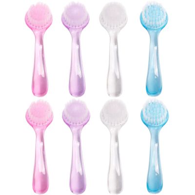 8Pcs Nail Brush with Clear Lid, Nylon Bristle Handle Grip Nail Dust Brush for Manicure, Pedicure, & Toe Cleaning