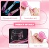 8Pcs Nail Brush with Clear Lid, Nylon Bristle Handle Grip Nail Dust Brush for Manicure, Pedicure, & Toe Cleaning view 2