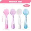 8Pcs Nail Brush with Clear Lid, Nylon Bristle Handle Grip Nail Dust Brush for Manicure, Pedicure, & Toe Cleaning view 3
