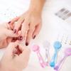8Pcs Nail Brush with Clear Lid, Nylon Bristle Handle Grip Nail Dust Brush for Manicure, Pedicure, & Toe Cleaning view 4