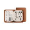 Nail Clippers Set Nail Clipper Set Stainless Steel Brown Portable Nail Clipper Set Home Manicure Knife Dead Skin Trimming Tool Set 10 Pcs Set Pedicure Tools for Feet view 1